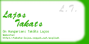 lajos takats business card